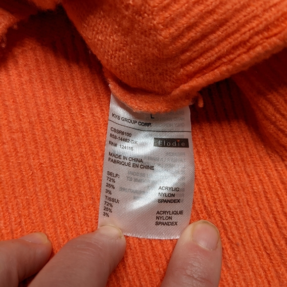 Elodie coral slightly cropped sweater size Large - Picture 7 of 7